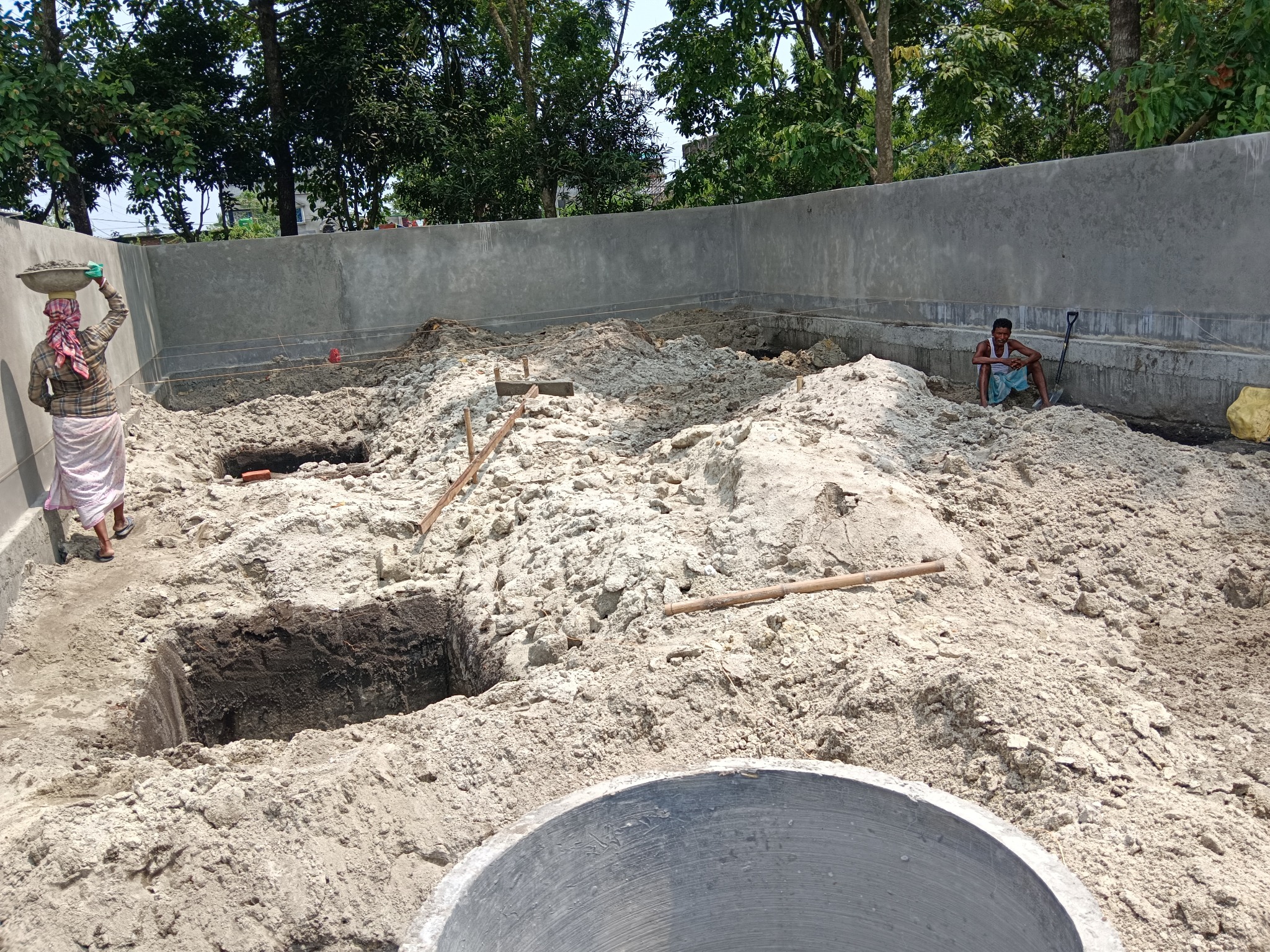 Foundation excavation work